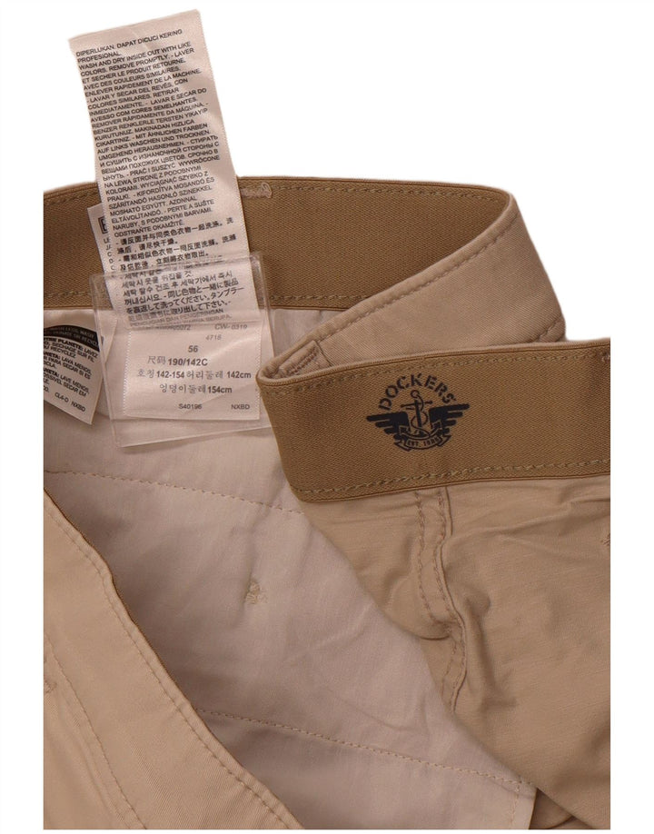 DOCKERS Mens Chino Shorts W56 5XL Beige Cotton
