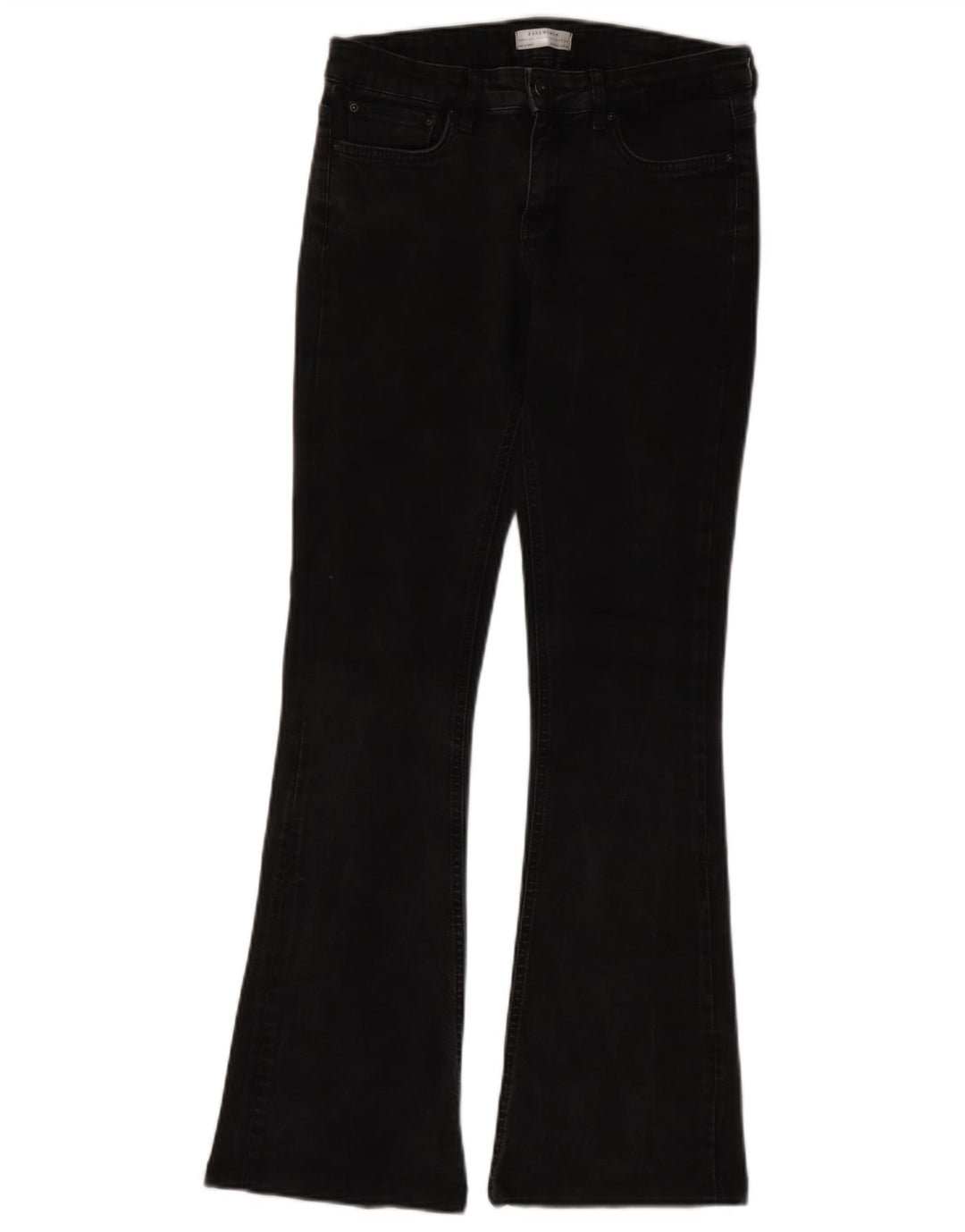Zara Damen Schlagjeans EU 38 Small W28 L31 Schwarze Baumwolle