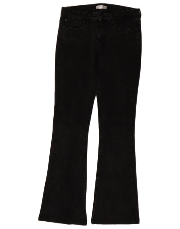 Zara Damen Schlagjeans EU 38 Small W28 L31 Schwarze Baumwolle