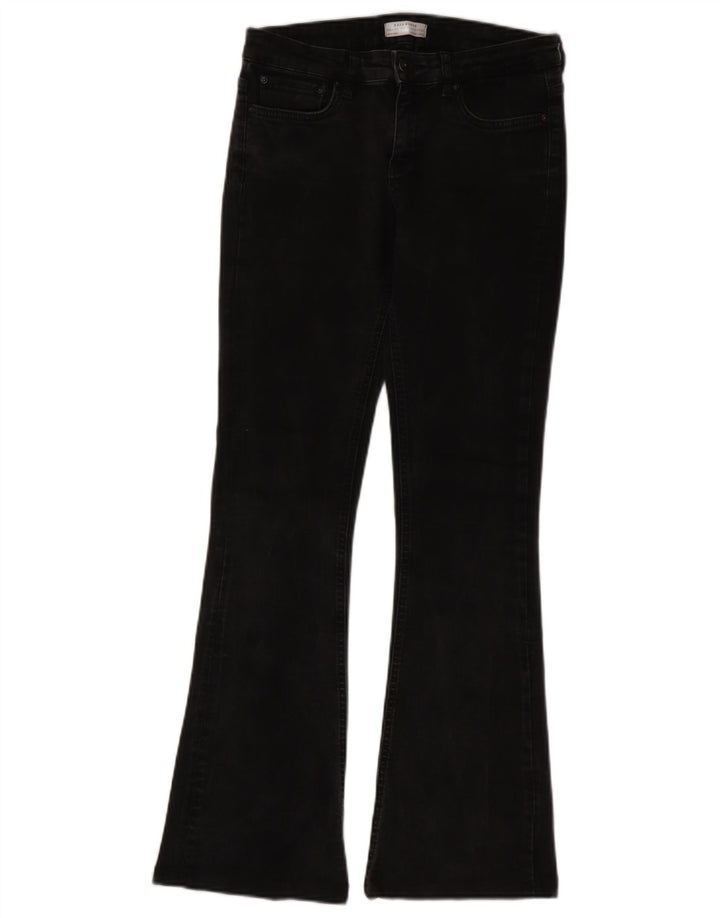 Zara Damen Schlagjeans EU 38 Small W28 L31 Schwarze Baumwolle