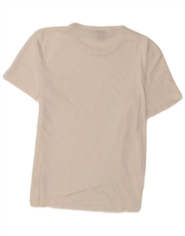 Hugo Boss Herren T-Shirt Top aus mittelweißer Baumwolle