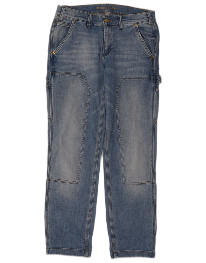 Michael Kors Damen Cargo Straight Jeans US 2 XS W26 L29 Blau