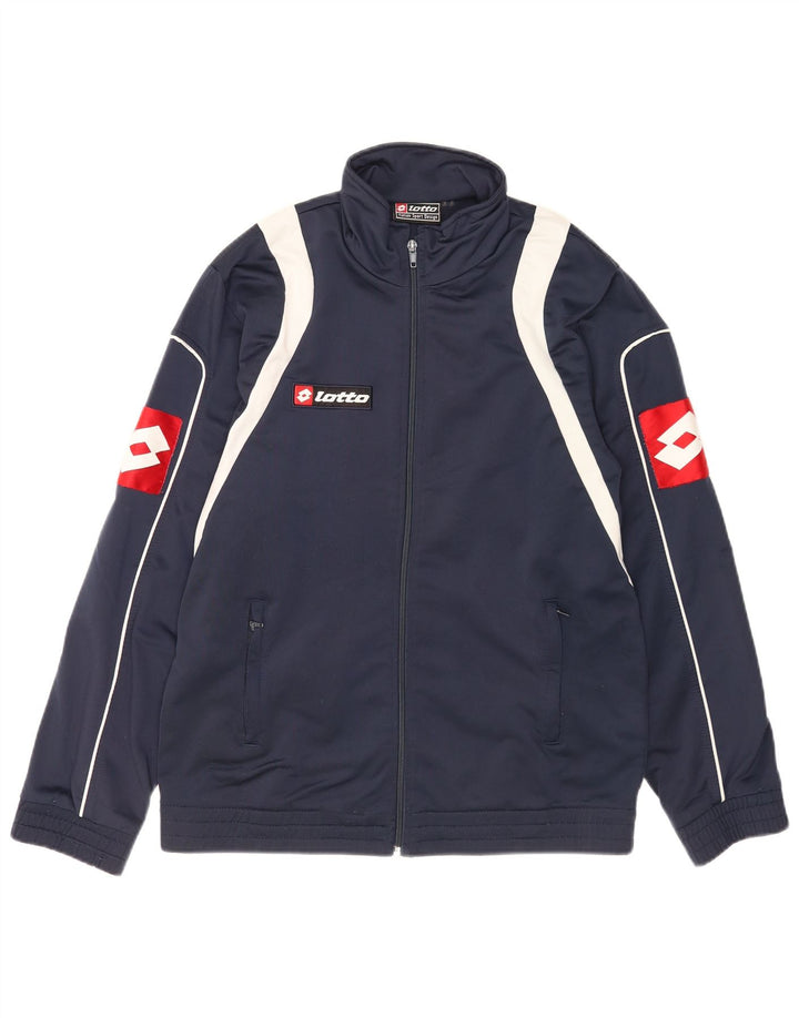 Lotto Herren-Trainingsanzug-Top-Jacke, UK 38/40, mittleres Marineblau, Farbblock