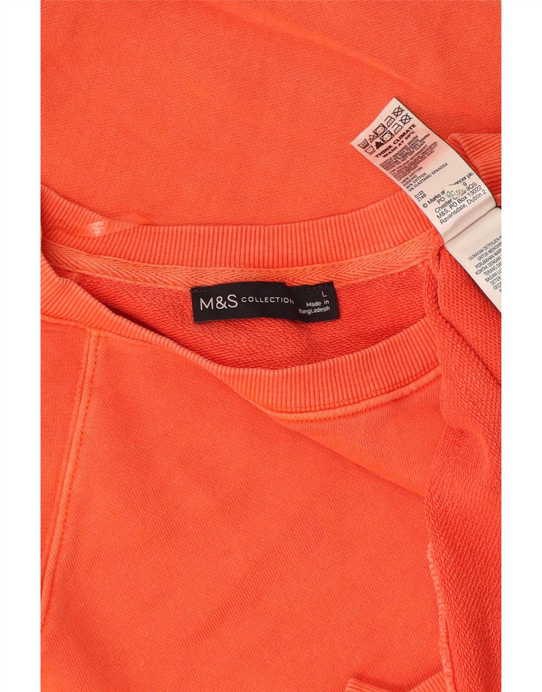 Marks & Spencer Herren-Sweatshirt, Pullover, Größe L, Orange, Baumwolle