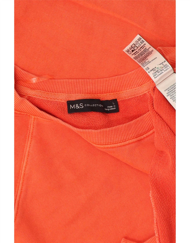 Marks & Spencer Herren-Sweatshirt, Pullover, Größe L, Orange, Baumwolle