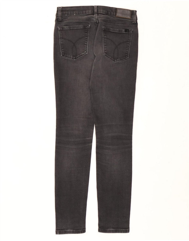 Calvin Klein Damen Skinny Jeans W28 L30 Grau