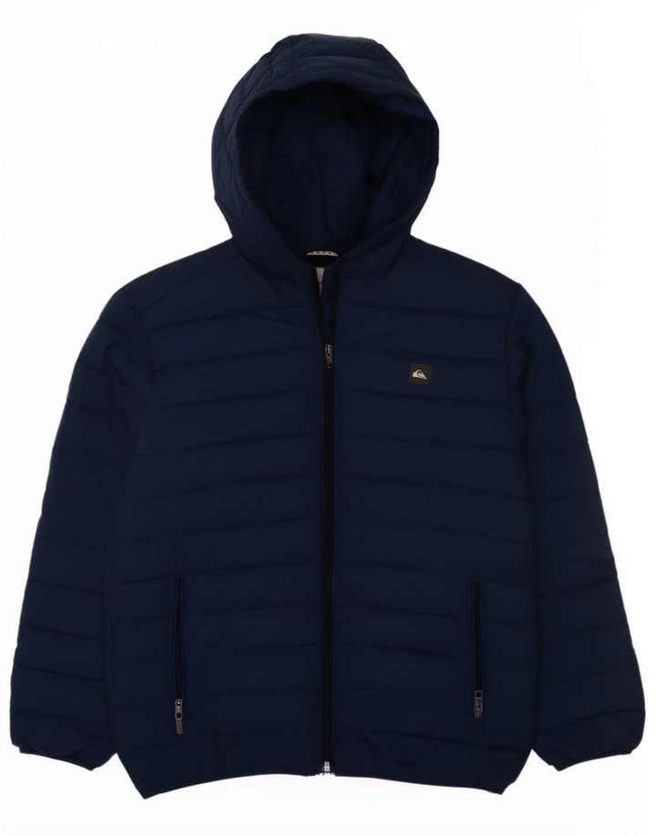Quiksilver Jungen-Jacke mit Kapuze, gepolstert, 13–14 Jahre, groß, marineblau, Polyester