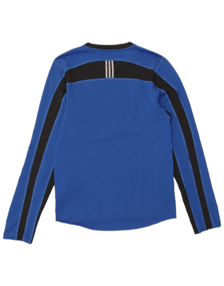 Adidas Herren Climacool Top Langarm Small Blau Colourblock Polyester