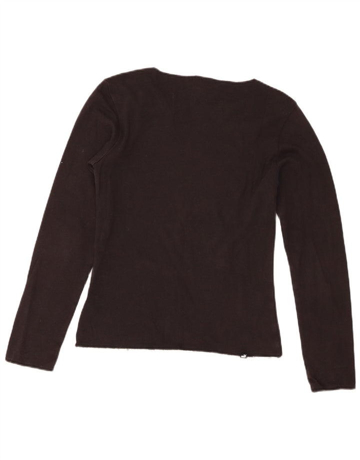 Puma Damen Graphic Top Langarm UK 10 Small Schwarz