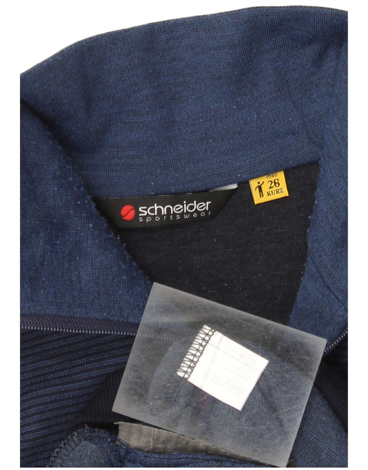 Schneider Herren-Cardigan-Pullover, mittleres Marineblau, Farbblock-Polyacryl