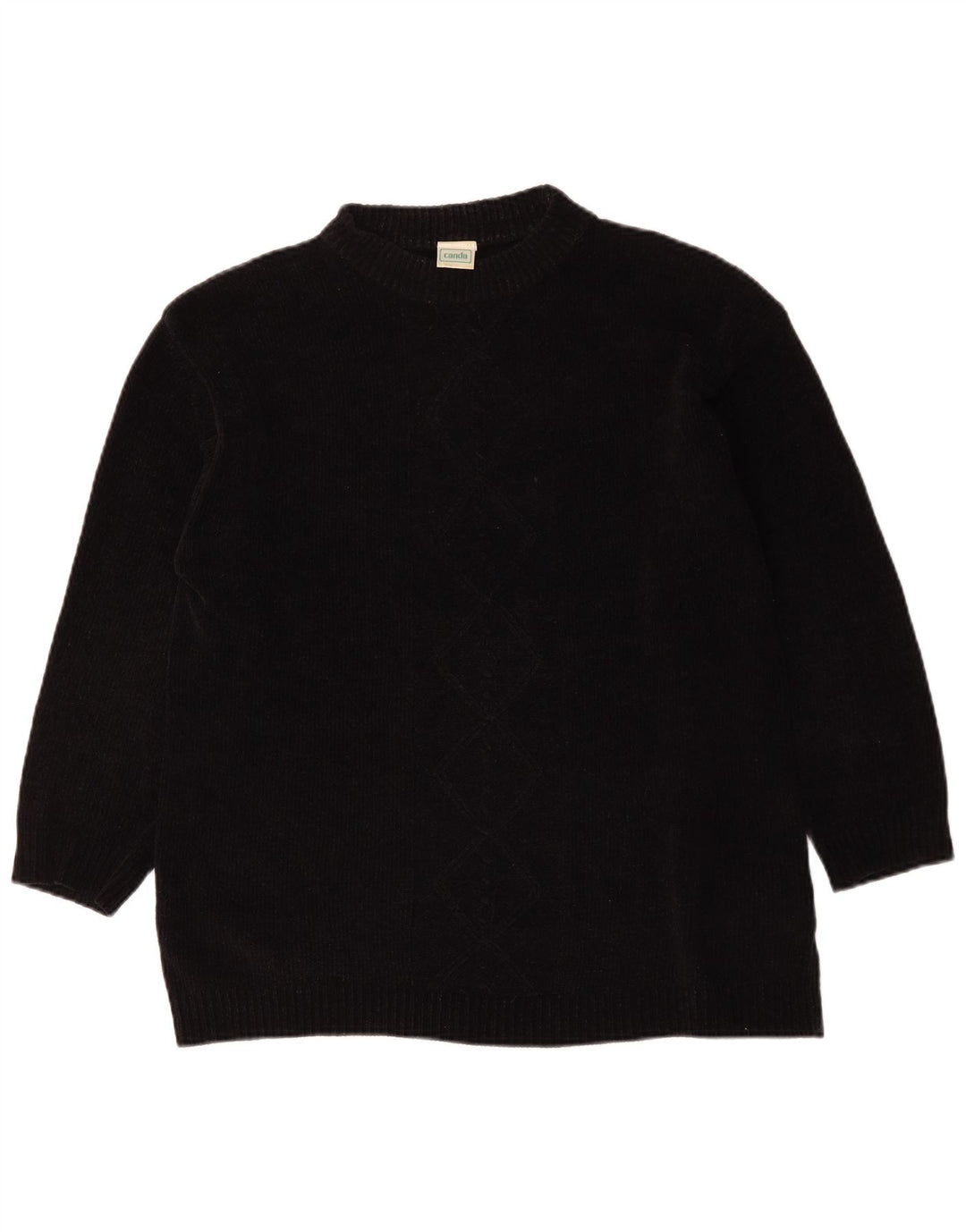 Canda Damen-Pullover mit Rollkragen, übergroß, Gr. 14/16, mittelschwarz