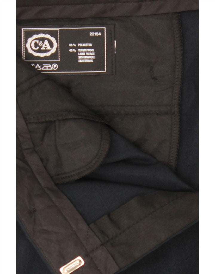 C & A Mens Pegged Suit Trousers W35 L30 Navy Blue Polyester Vintage C & A and Second-Hand C & A from Messina Hembry 