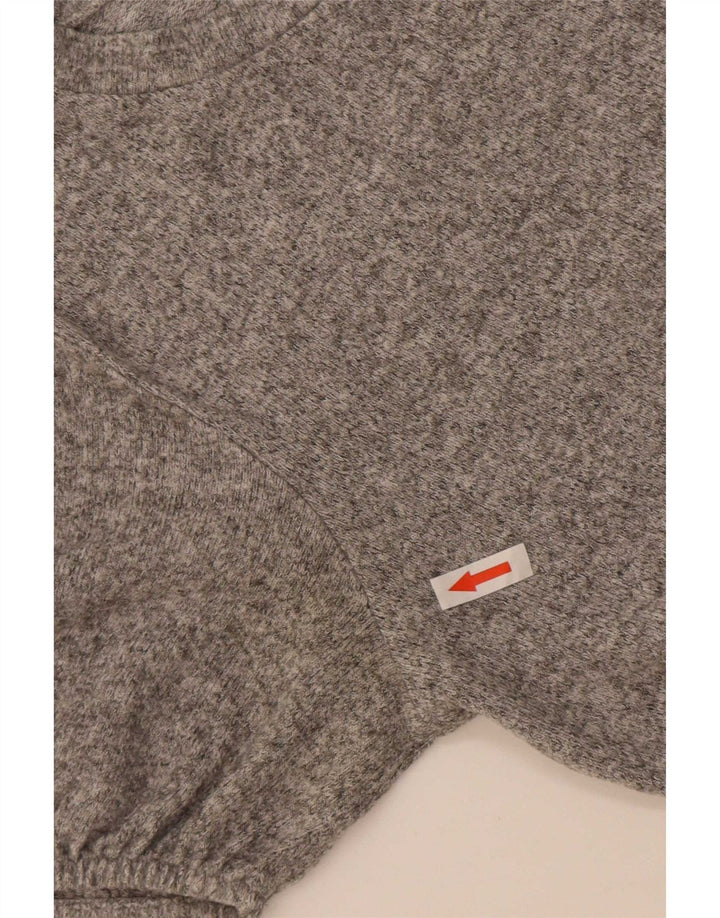Zara Damen Blusenoberteil UK 12 Mittelgrau meliert