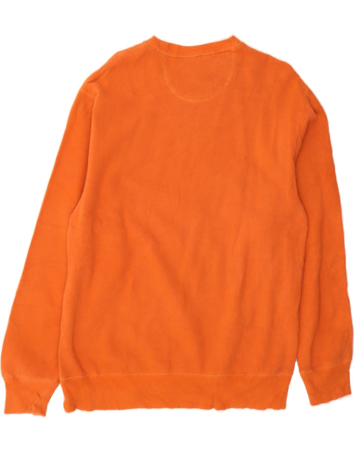 IZOD Mens Sweatshirt Jumper Medium Orange Cotton Vintage Izod and Second-Hand Izod from Messina Hembry 