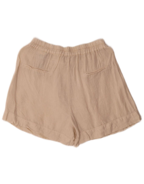Zara Damen Casual Shorts Medium W28 Off White Linen