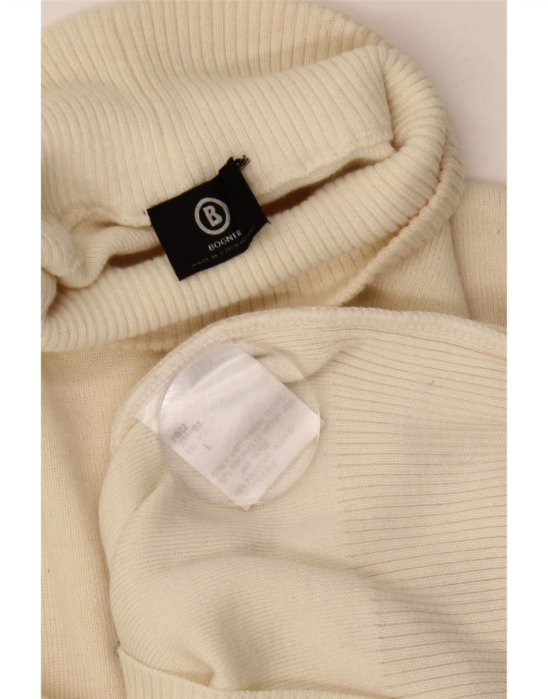 BOGNER Damen-Pullover mit Rollkragen, Gr. 40, Beige, Paisley-Wolle