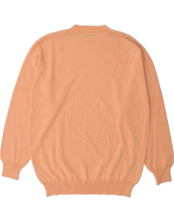 IL GRANCHIO Mens Crew Neck Jumper Sweater Large Orange Wool Vintage Il Granchio and Second-Hand Il Granchio from Messina Hembry 