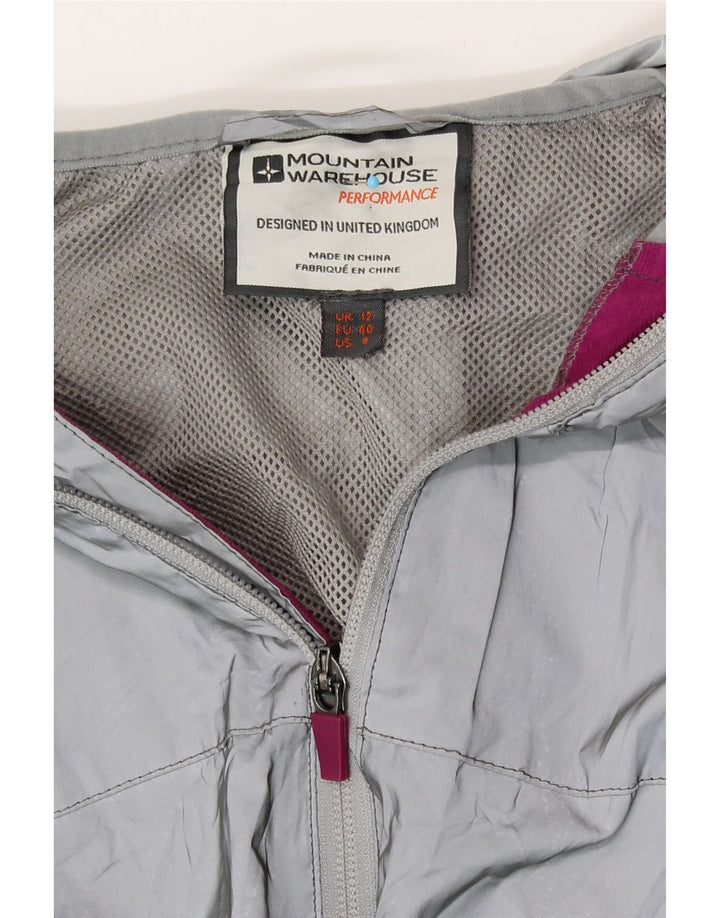 Mountain Warehouse Damen-Regenjacke mit Kapuze, UK 12, Mittelgrau, Polyester