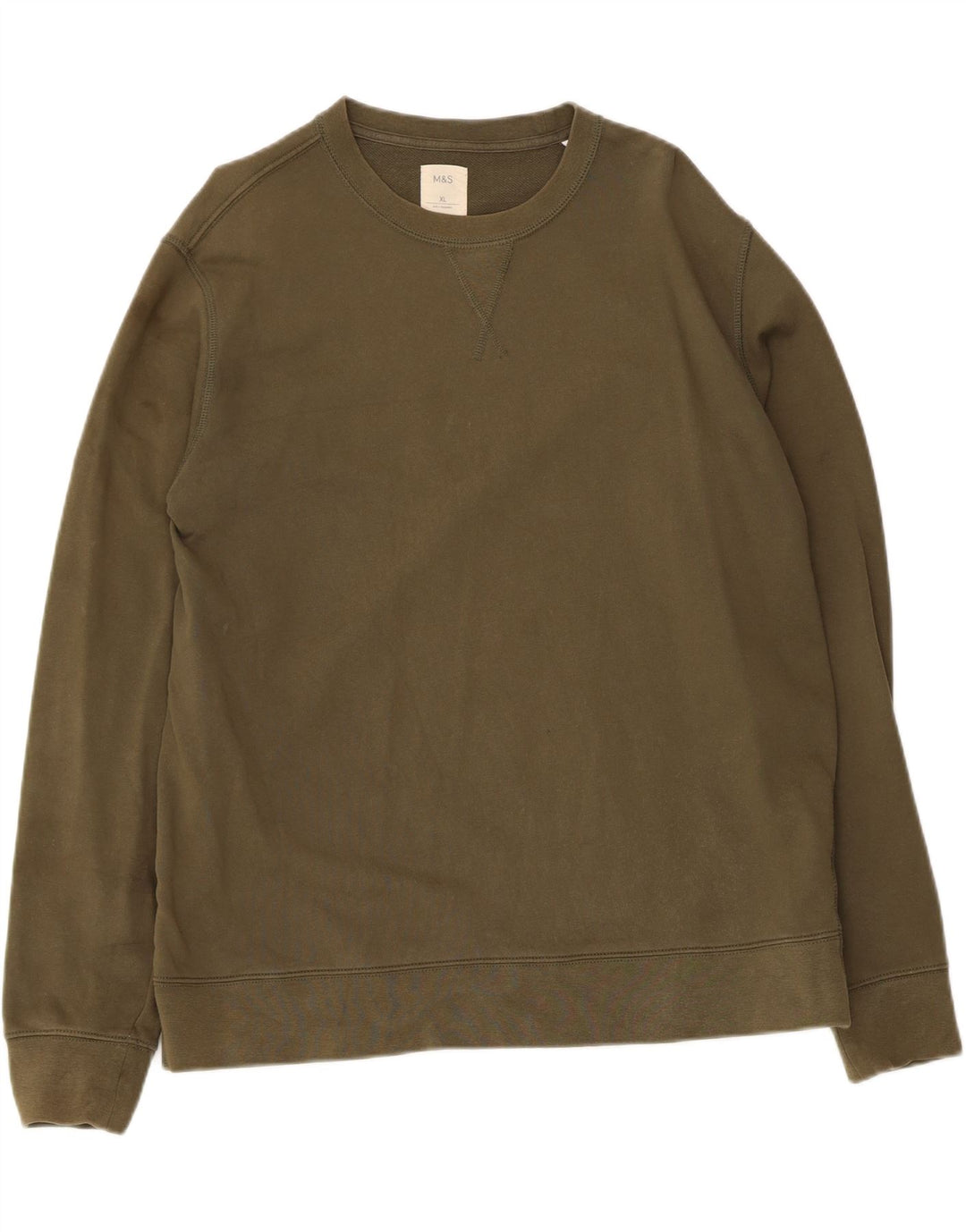 MARKS & SPENCER Herren Sweatshirt Pullover XL Khaki Baumwolle