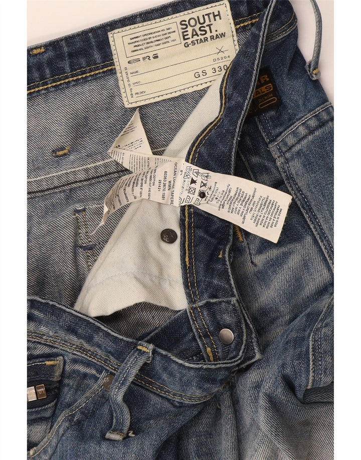 G-Star Herren Distressed Slim Jeans W29 L32 Blaue Baumwolle