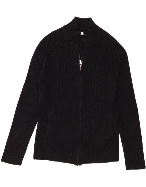 Reiss Mens Cardigan Sweater Small Black Cotton