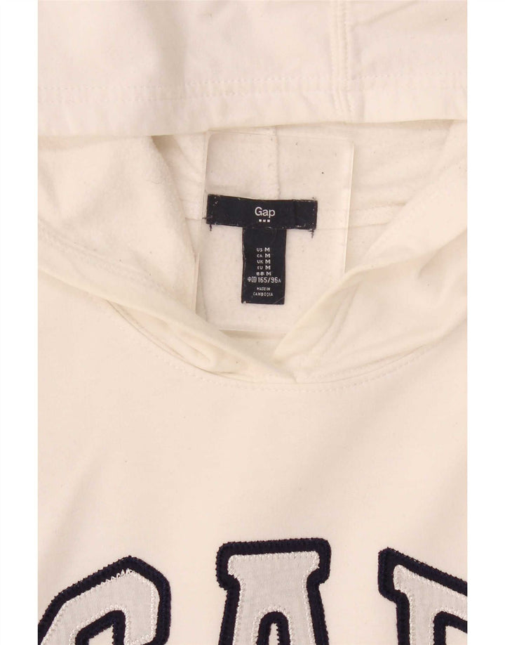 Gap Damen-Pullover mit grafischem Kapuzenpullover, Gr. 14, Mittelweiß