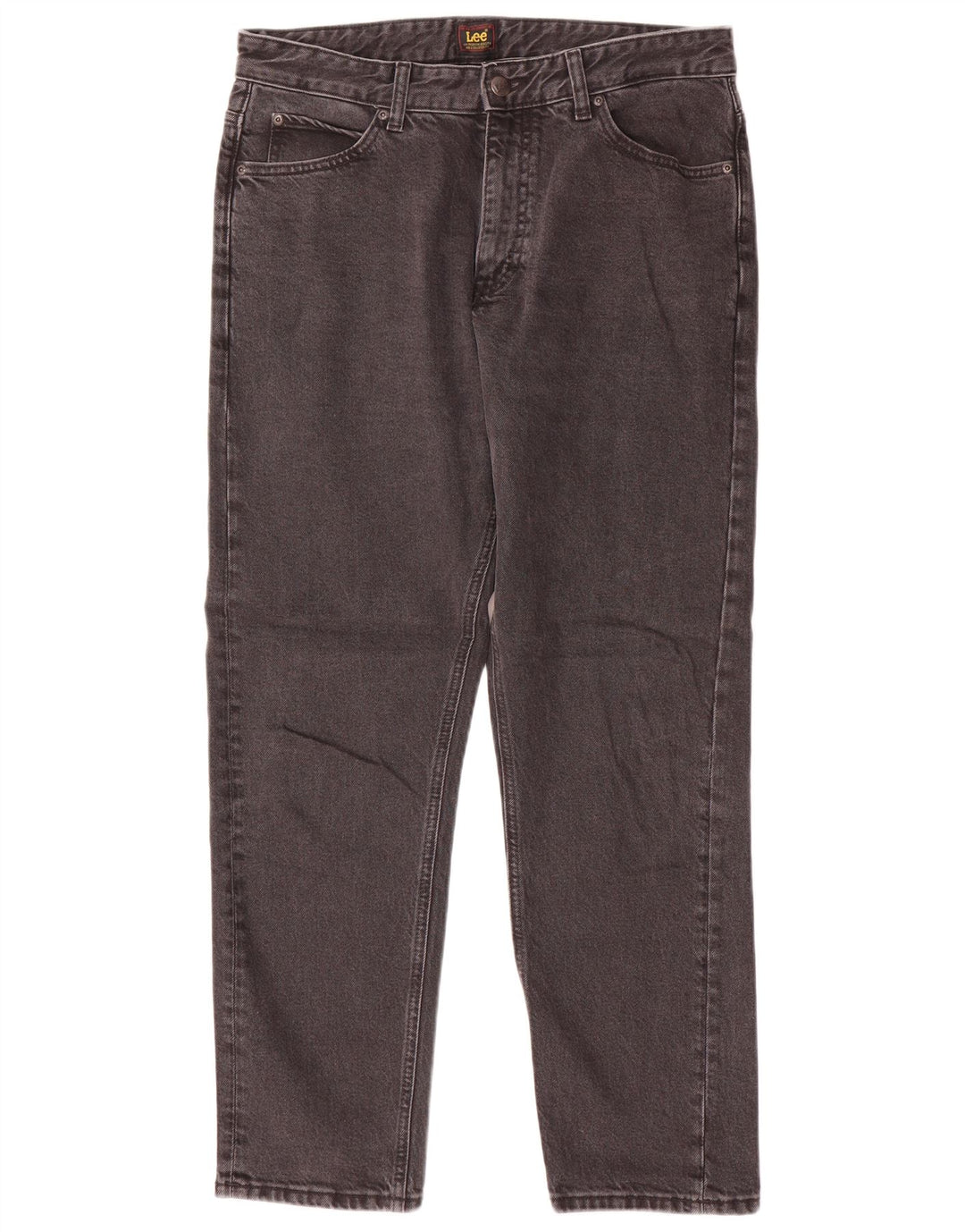 Lee Herren Rider Straight Jeans W31 L31 Graue Baumwolle