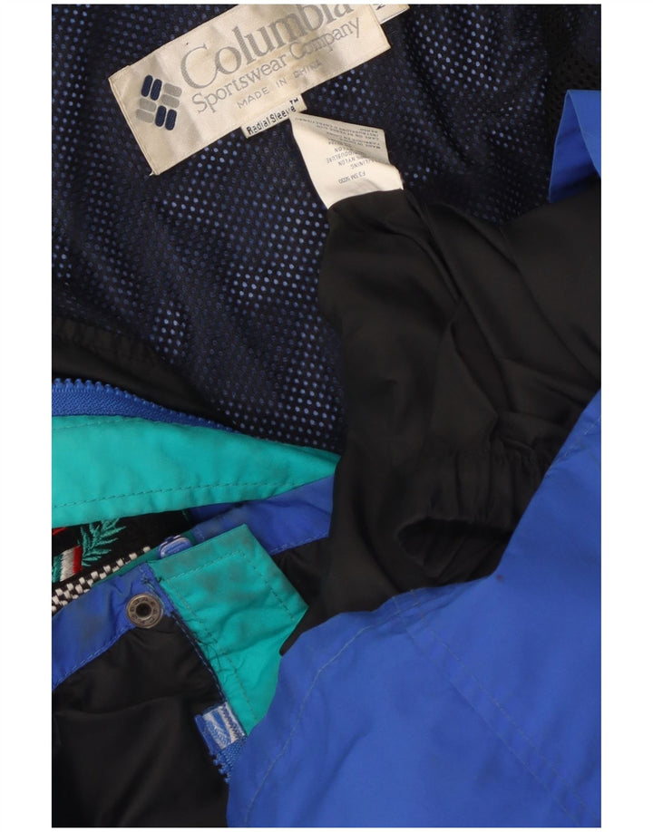 Columbia Herren-Skijacke mit Kapuze, übergroß, UK 38, mittelblau, Farbblock
