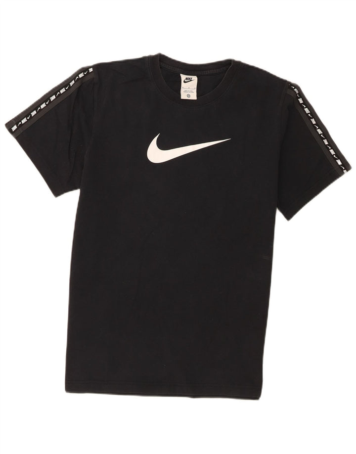 Nike Herren-T-Shirt mit Grafik, mittelgroß, schwarze Baumwolle