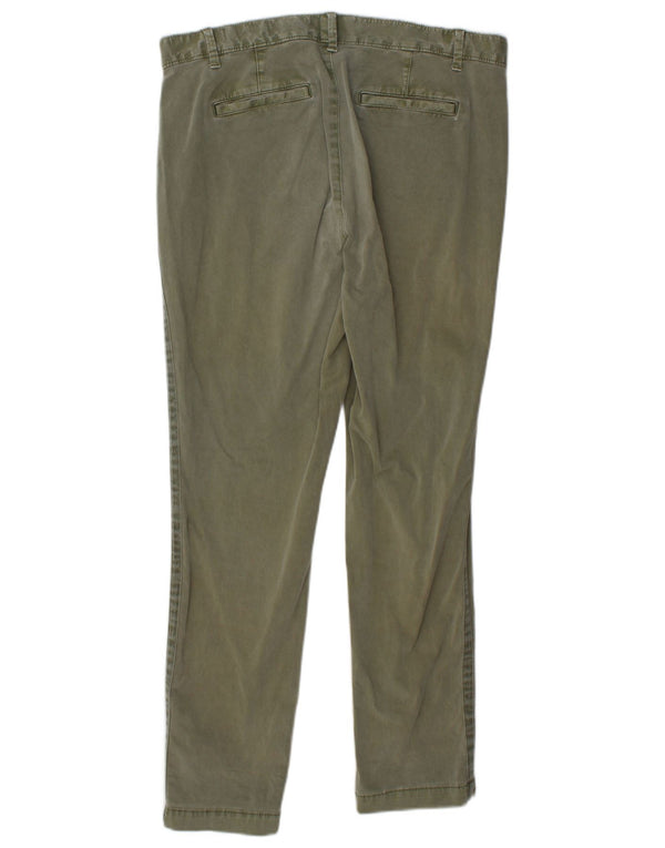 Gap Damen Girlfriend Slim Fit Chinohose US 10 Large W34 L29 Grün