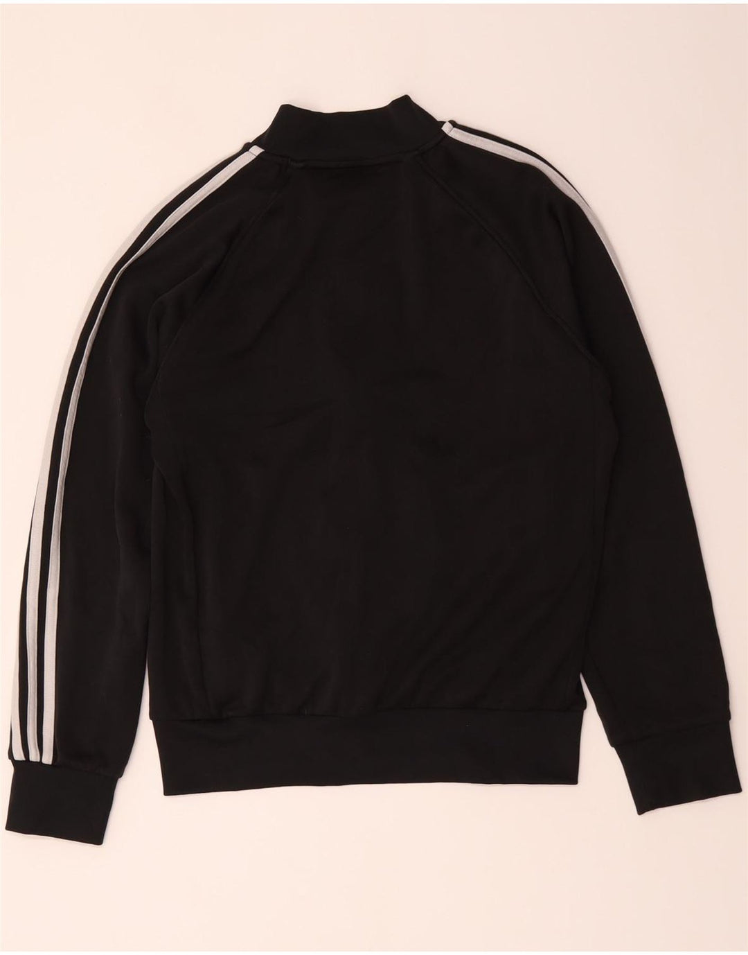 Adidas Herren-Trainingsanzug-Top-Jacke aus mittelschwarzem Polyester
