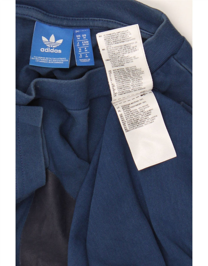 Adidas Herren-T-Shirt mit Grafik, mittelgroß, marineblau, Baumwolle