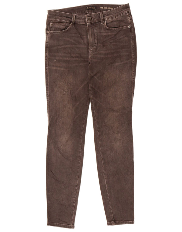 Massimo Dutti Damen Mid Rise Skinny Jeans EU 40 Medium W30 L30 Grau