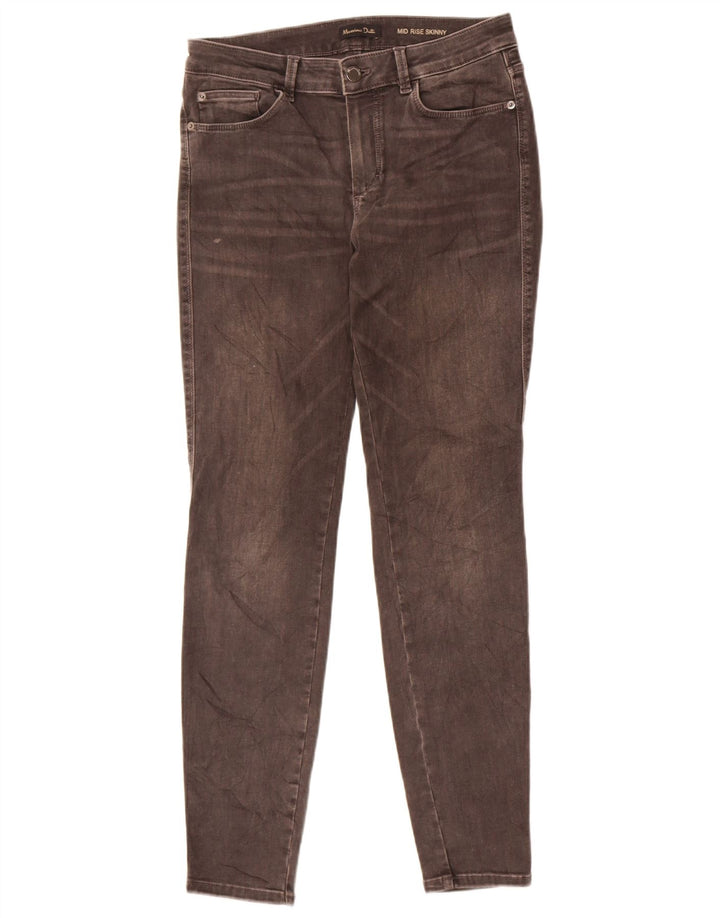 Massimo Dutti Damen Mid Rise Skinny Jeans EU 40 Medium W30 L30 Grau