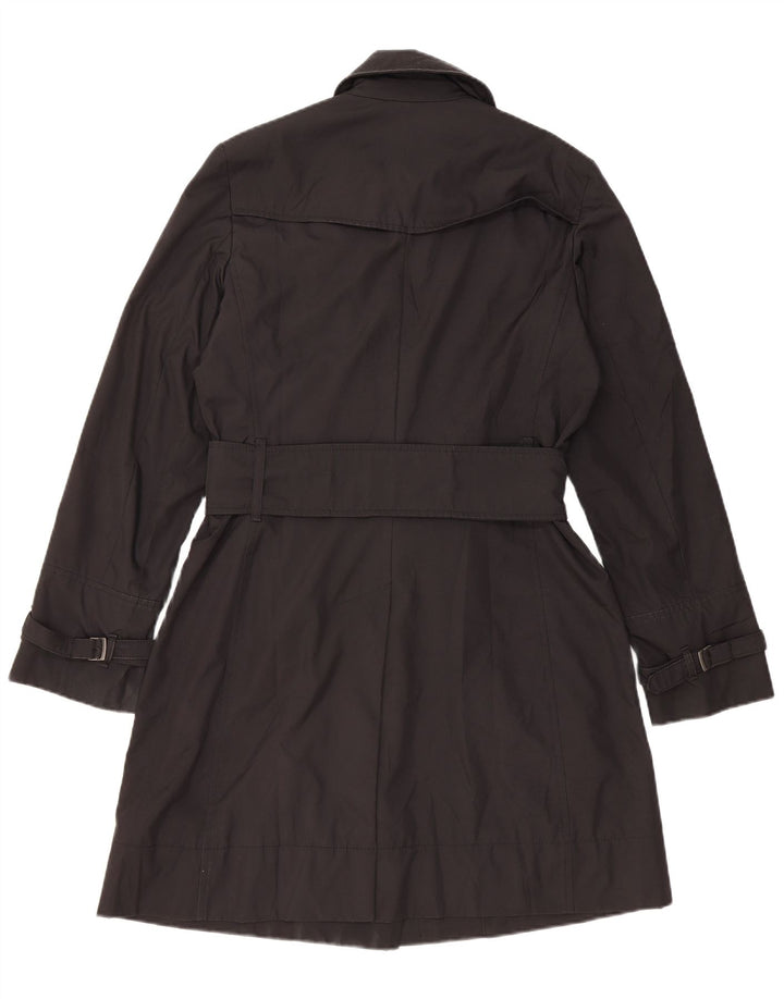 Max & Co. Damen Trenchcoat UK 12 Mittelschwarzes Polyester