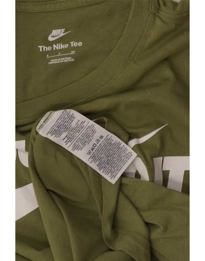 Nike Herren-T-Shirt mit Grafik, Größe S, grüne Baumwolle