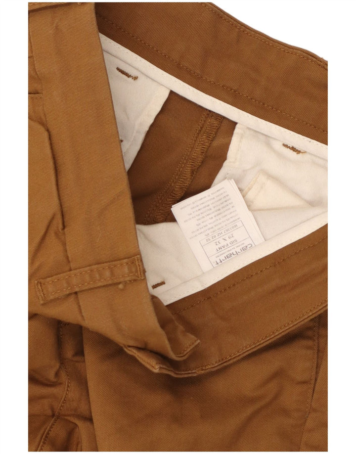 Carhartt Herren Sid Slim Chinohose W29 L32 Beige Baumwolle