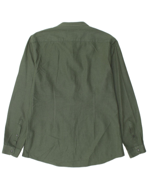 Zara Mens Slim Fit Shirt Large Green