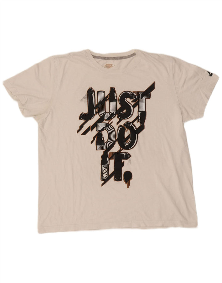 Nike Herren Slim Fit Graphic T-Shirt Top 2XL Weiß