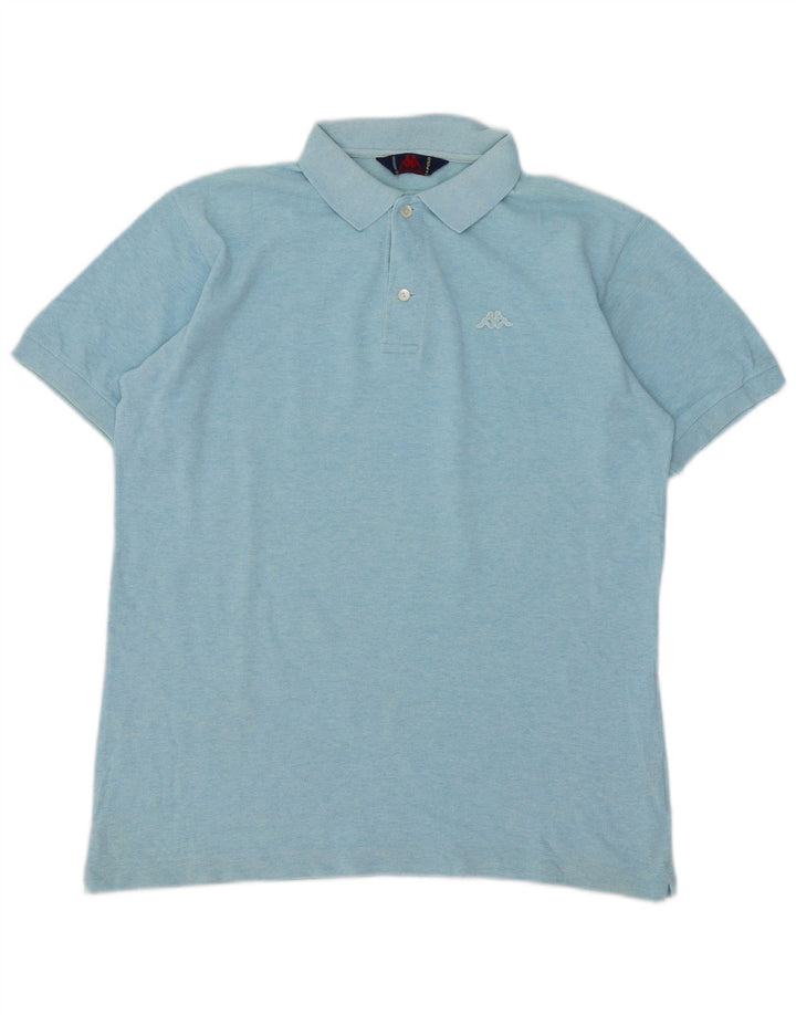 Kappa Herren-Poloshirt aus mittelblauer Baumwolle