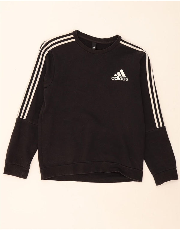 Adidas Damen Sweatshirt Pullover UK 16 Large Schwarz