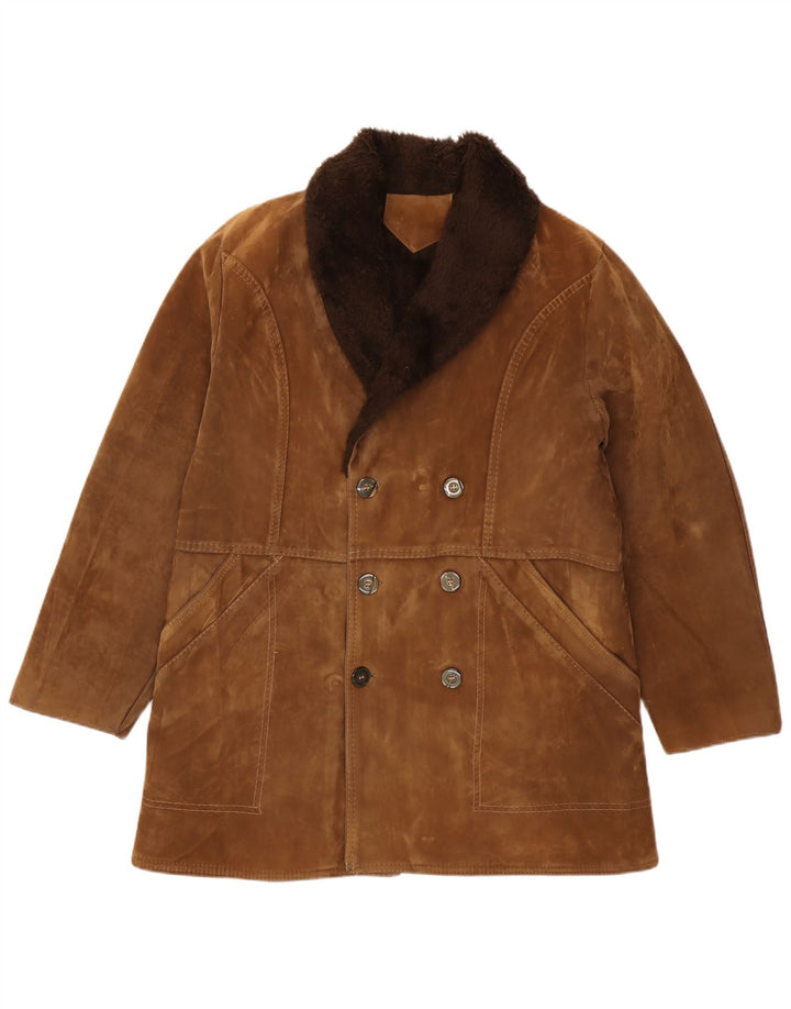 Vintage Herren Sherpa Jacke UK 42 XL Braun