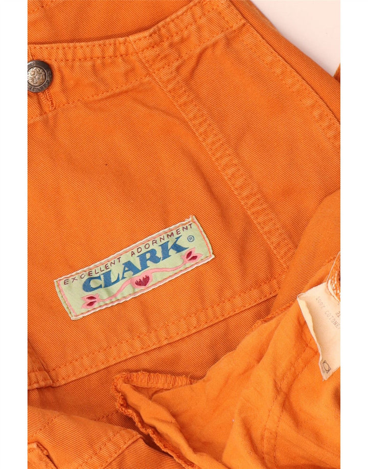 CLARK Damen Latzkleid UK 14 Mittelorange Baumwolle