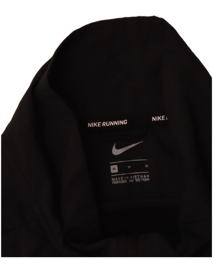 NIKE Damen-Trainingsanzug-Oberteiljacke UK 14 Medium Black Spandex