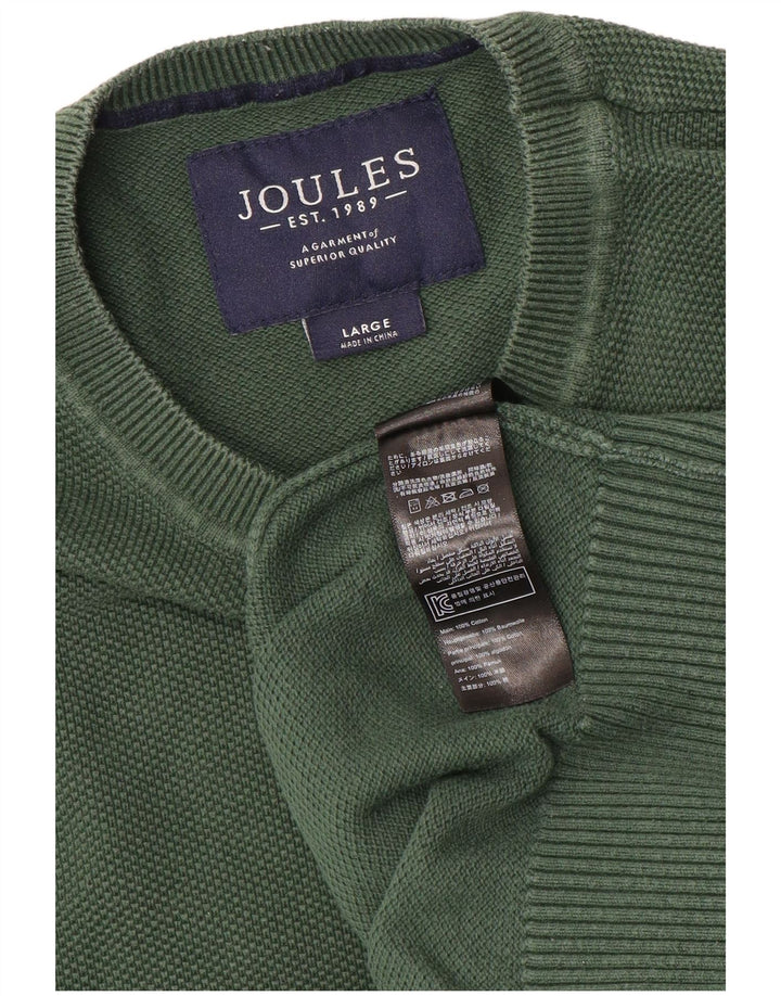 Joules Herren-Pullover mit Rundhalsausschnitt, groß, grüne Baumwolle
