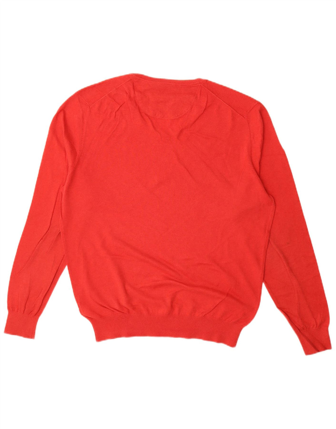 MASSIMO DUTTI Herren-Pullover mit V-Ausschnitt, großer roter Kaschmir