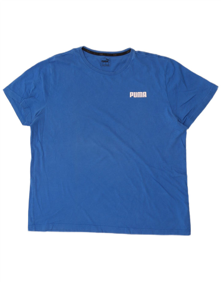 Puma Herren T-Shirt Top XL Blau Baumwolle
