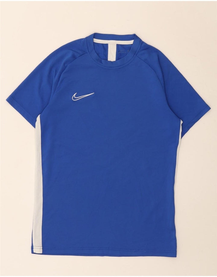 Nike Herren-T-Shirt-Oberteil, Mittelblau, Farbblock