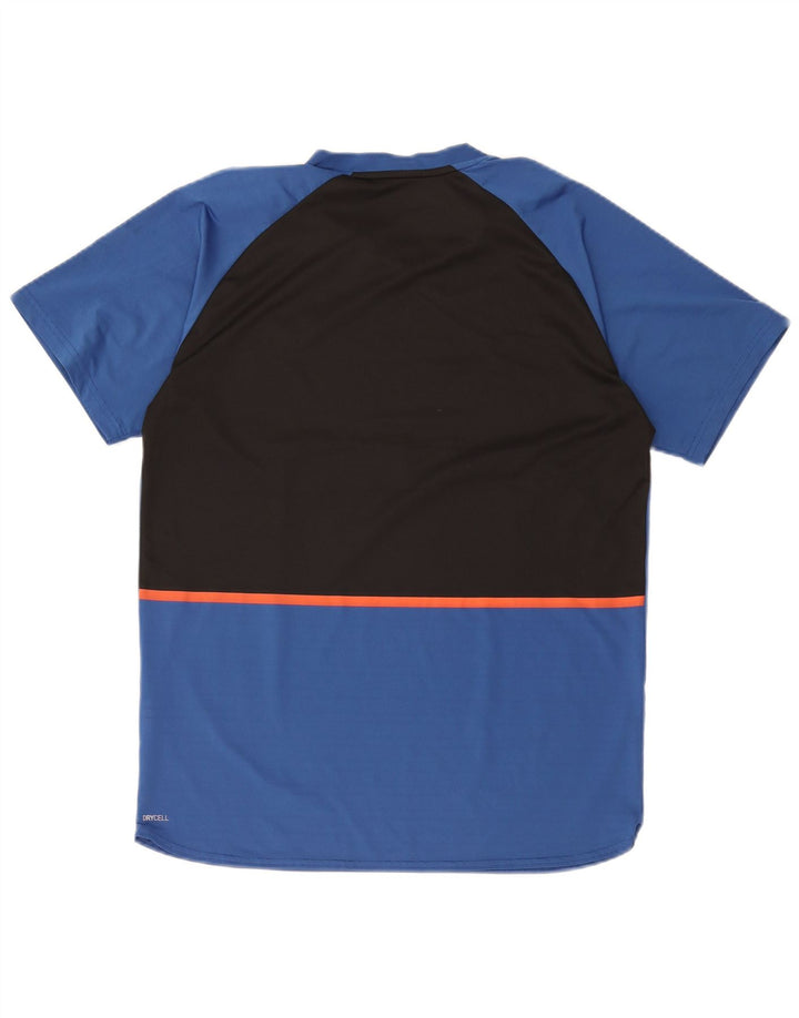 Puma Herren T-Shirt Top Mittelblaues Colourblock-Polyester