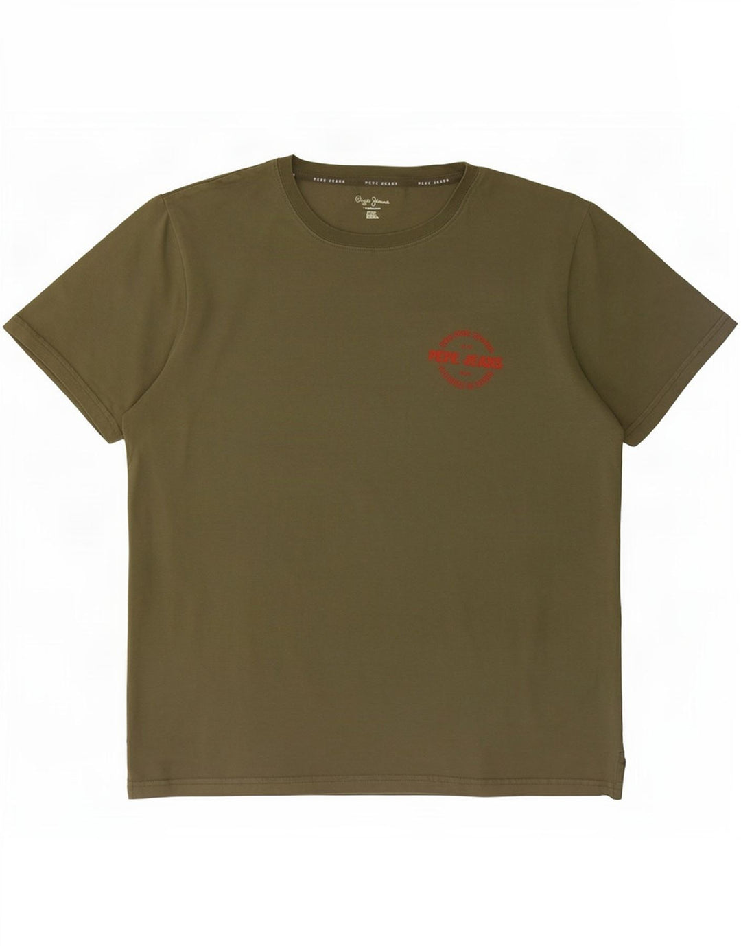 PEPE Jeans Herren-T-Shirt, normal, groß, Khaki, Baumwolle